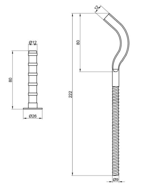 Кріплення на чавунний радіатор SD Plus 10х230мм (SD113230)