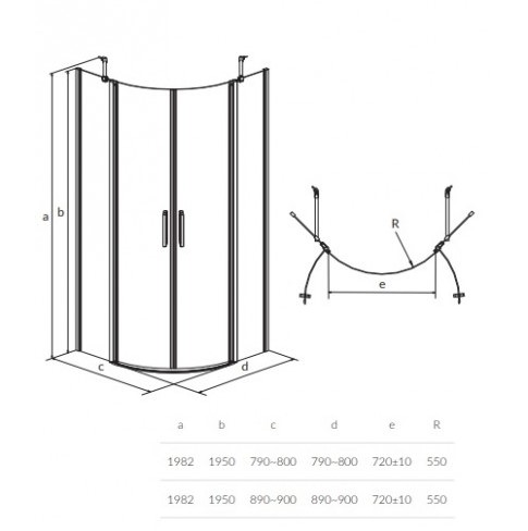   Cersanit Moduo 80x80x195 (S162-009)