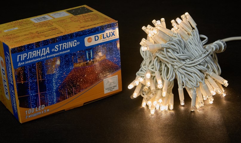    delux string 100led ip44 en   2x5 (90016607)