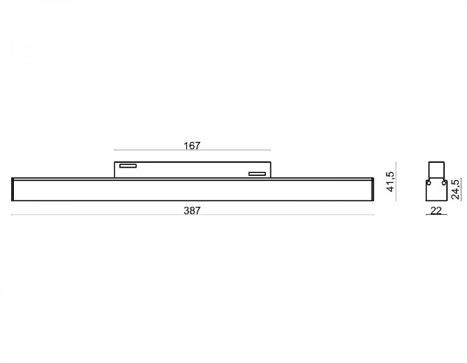   KLOODI KDMG-LINE435 DL 24W 3K BK  