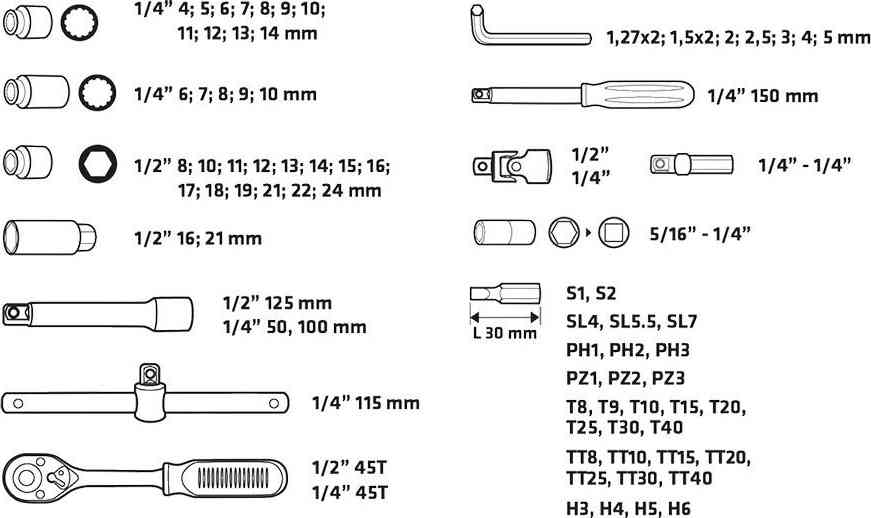 i i TOPEX 1/4" 1/2" 82 (38D694)