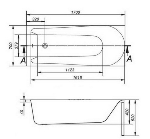   Cersanit Lana 170x70 (S301-163)