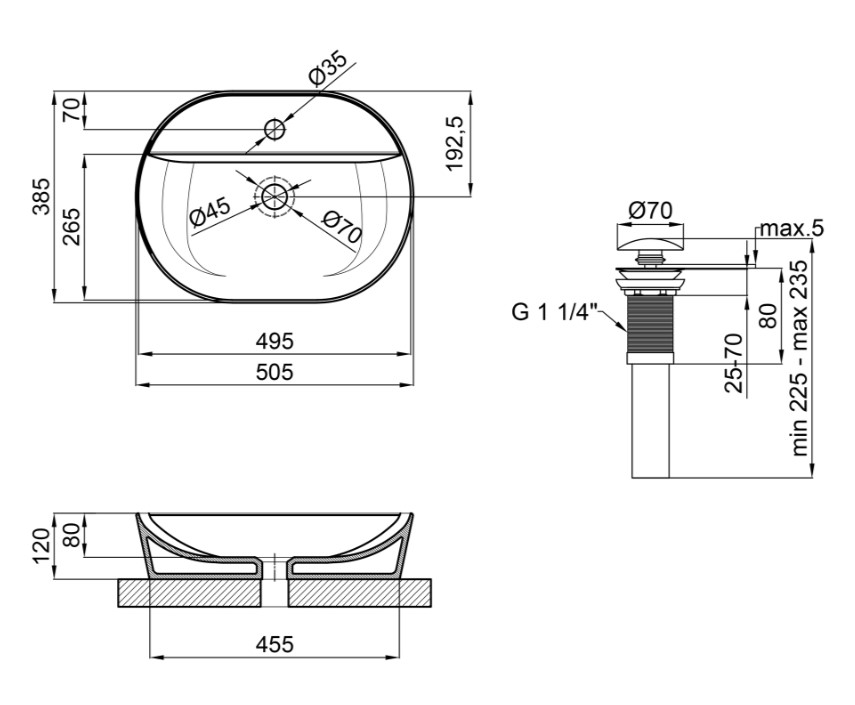 - Qtap Scorpio    50,5x38,5x12 (QT14112202W)