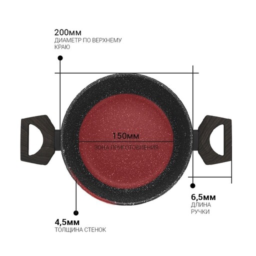 Каструля Fissman Carrie 20x9,8см 2,87л (14482)