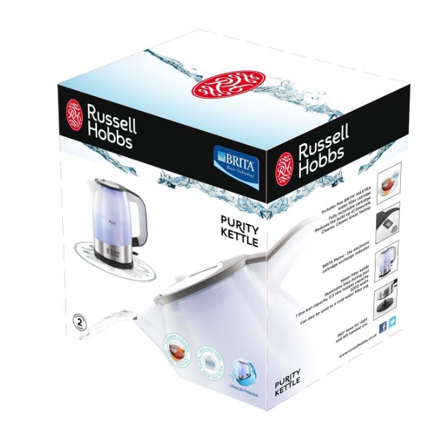 Електрочайник Russell Hobbs 22850-70 Purity з фільтром Brita