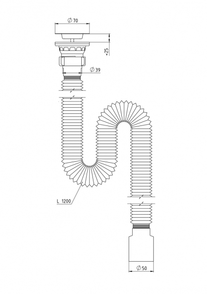 Гофросифон Santehplast 40x50мм (GS-01)