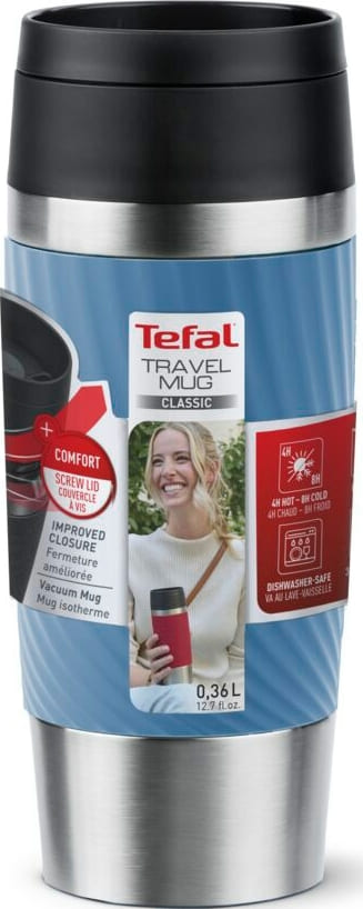 Термочашка Tefal Travel Mug Classic Twist 360мл блакитний (N2024510)