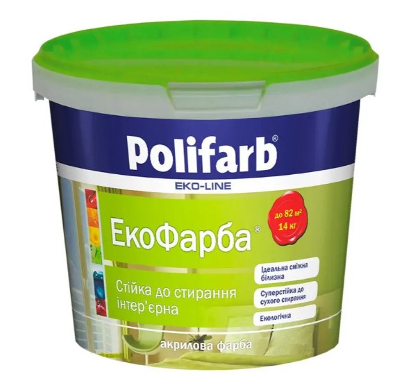 Фарба інтер'єрна Polifarb EkoFarba 4,2кг