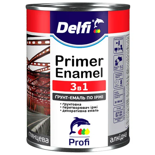 Грунт-эмаль по ржавчине Delfi 3в1 синяя 2,8кг