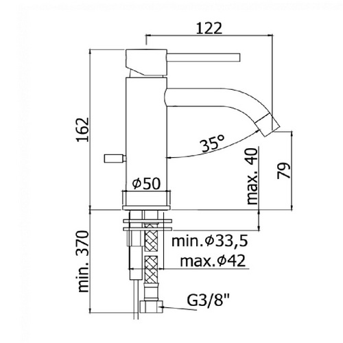 Змішувач для раковини Paffoni Light (LIG071CR)