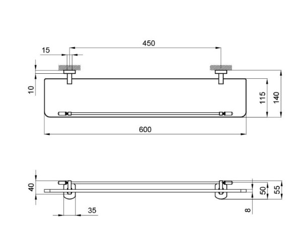 Полиця Qtap Liberty QTLIBANT1153