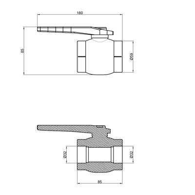 Кран шаровой Thermo Alliance PPR 32мм (DSW116)