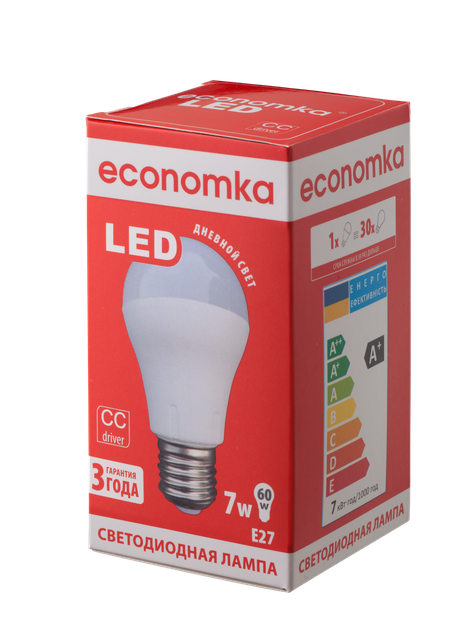  Economka LED A60 7W E27 4200K