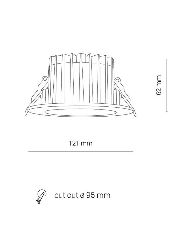 Фото точечный светильник nowodvorski cl kea led 20w, 4000k white (8772)