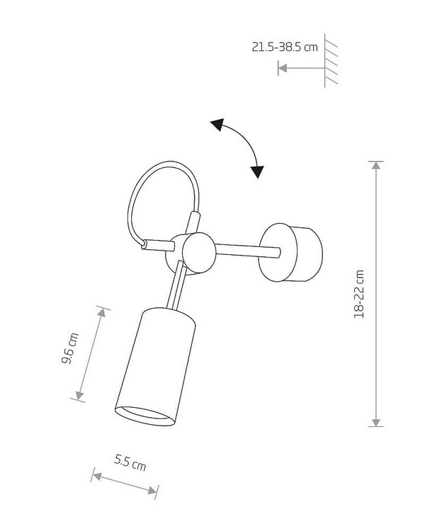  Nowodvorski EYE GRAPHITE I (5655)