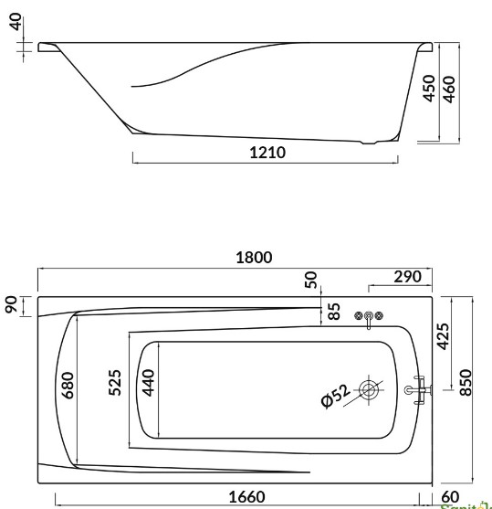   Cersanit Zen180x85 (S301-129)