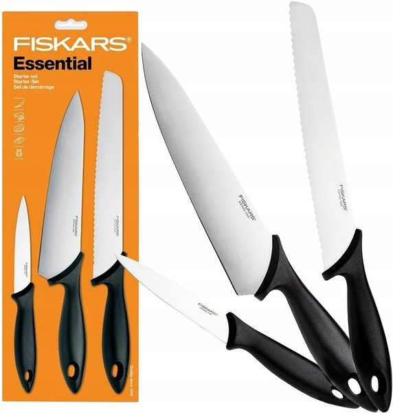 Набір ножів Fiskars Essential Starter 3 предмети (1023784)