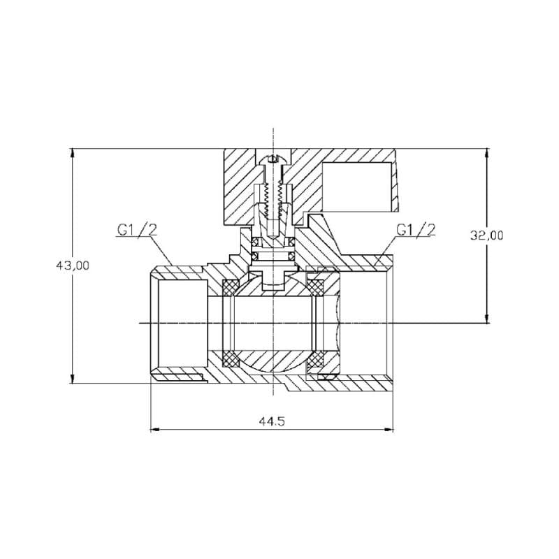 Кран шаровой SD Forte 1/2" НР (SF266W15)