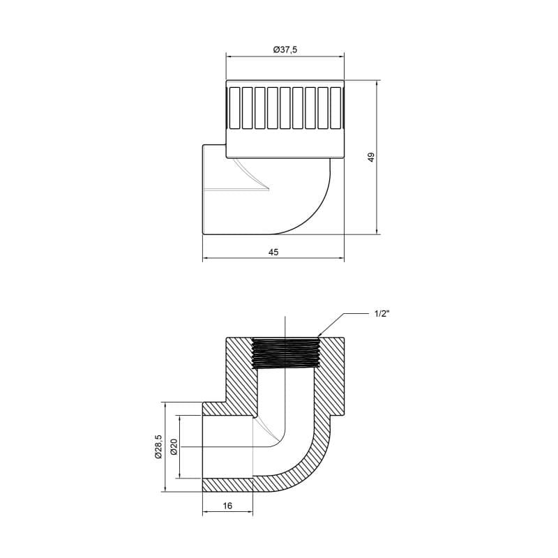  Alfa Plast PPR 201/2"  (APFTEX2012X)