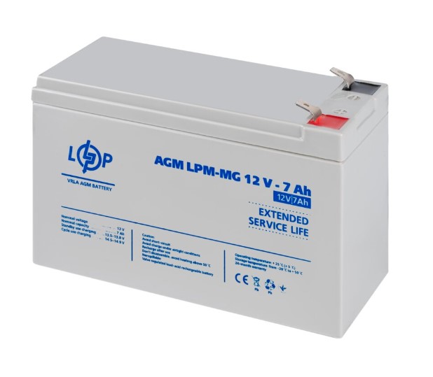 Акумулятор мультигелевий LogicPower LPM-MG 12V 7Ah (6552)