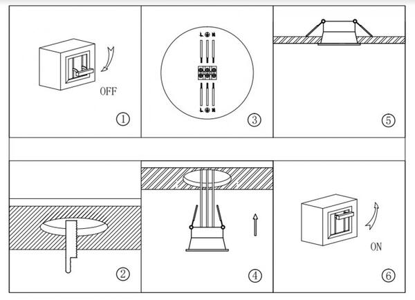    KLOODI LED KD-Q019 7W 4 WH IP44