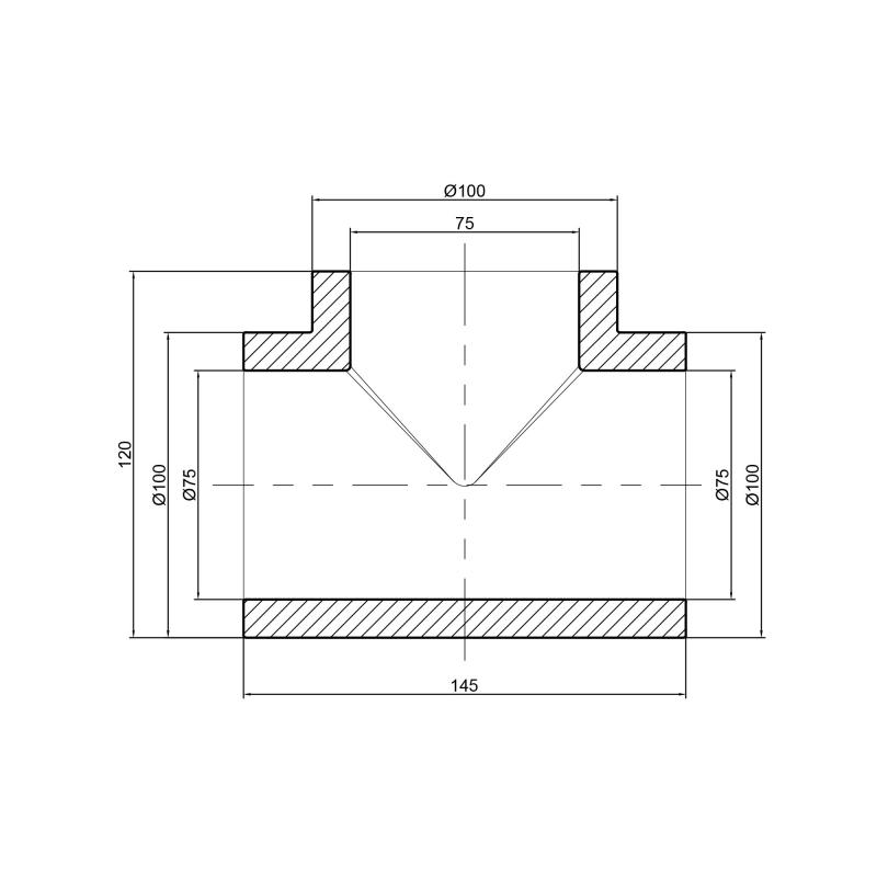 Трійник Thermo Alliance PPR 75мм (DSC007)