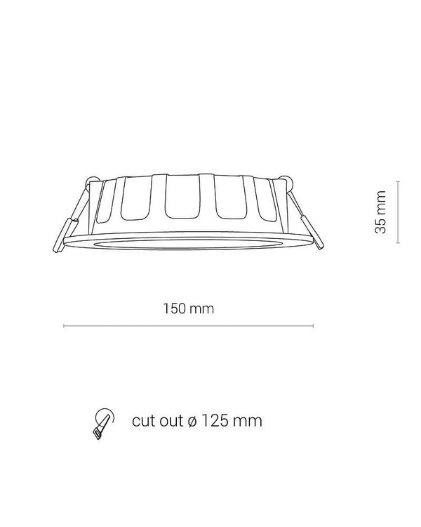 Фото точечный светильник nowodvorski cl kos led 10w, 4000k white (8778)