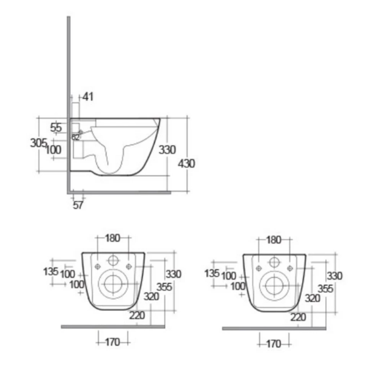 Унітаз підвісний RAK Ceramics Sanitaryware Chamelion One (EL13AWHA)