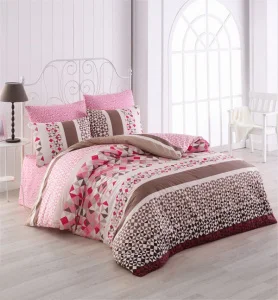 Комплект постільної білизни Majoli Laviva v2 Pembe 200x220см (BT_010078247)