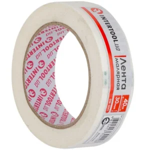 Стрічка малярська Intertool біла 30ммх40м (DM-3041)