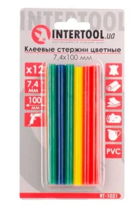 Стержні клейові Intertool кольорові 7,4х100мм (RT-1031)