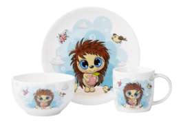 Фото набор детской посуды ardesto sweet hedgehog 3 предмета (ar3455hs)