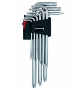 Набір Г-подібних ключів HAISSER TORX T10-50 9шт (48115)