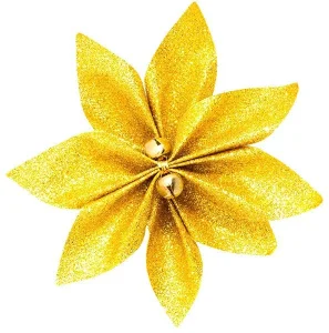 Набір новорічних прикрас Jumi Квітка текстиль в асортименті (5900410595675GOLD)