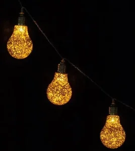 Фото гирлянда luca lighting декоративные лампочки золотистые 2,1м (8718861323900)