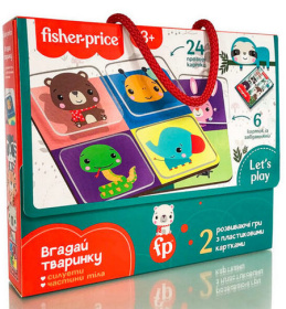 Фото игра с пластиковыми картинками vladi toys fisher price угадай животное vt 2100-10 (297384)