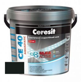 Смесь для заполнения швов Ceresit  до 6 мм черный 18 CE 40 Aquastatic 5 кг