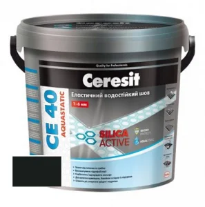 Суміш для заповнення швів Ceresit до 6 мм чорний 18 CE 40 Aquastatic 5 кг