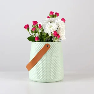 Ваза декоративна MVM DH-FLOWERS-10 160х115х175мм оливкова (DH-FLOWERS-10 OLIVE)
