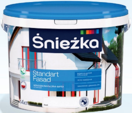 Краска интерьерная акриловая Sniezka Standart fasad матовая 14кг