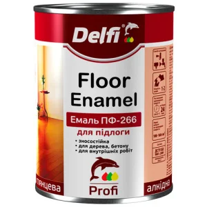 Эмаль алкидная для пола Delfi ПФ-266 желто-коричневая 2,8кг