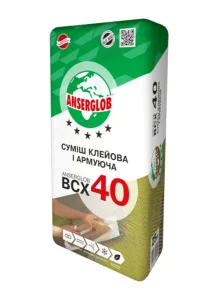 Клей для приклеювання і армування ППС і МВ Anserglob BCX 40 25кг