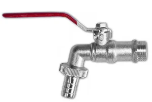 Кран шаровий BRADAS 1/2" латунний нікельований (GKK031213)