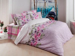 Комплект постільної білизни Majoli Sierra v4 Fusya 200x220см (BT_010078246)