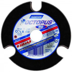 Диск шліфувальний по металу Norton Clipper Octopus 125x22,2мм t= 4,0мм (70V700)