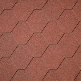 Битумная черепица Superglass Hex Tile Red