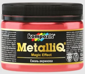 Емаль акрилова Kompozit MetalliQ червоне вино 0,1кг