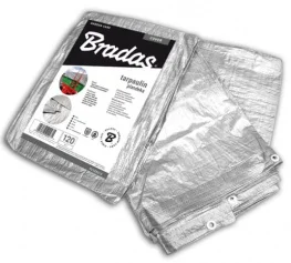 Тент усиленный BRADAS SILVER 120г/м2 тарпаулин 6x10м (PL1206/10)