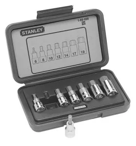 Набір головок торцевих STANLEY 1/2" з насадками 6-гранними М6-19мм 7шт (1-89-099)