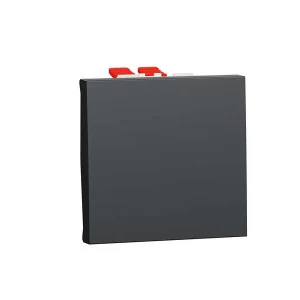 Перемикач перехресний одноклавішний Schneider Unica New NU320554 антрацит